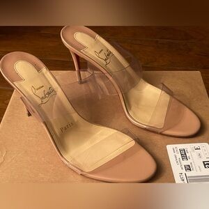 Just Nothing 85 mm Sandals - PVC and patent calf